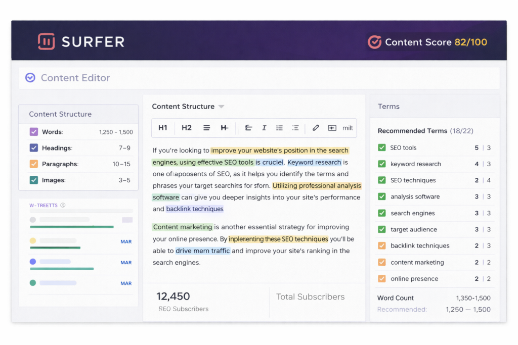 Expose World Surfer SEO Editor dashboard expose world